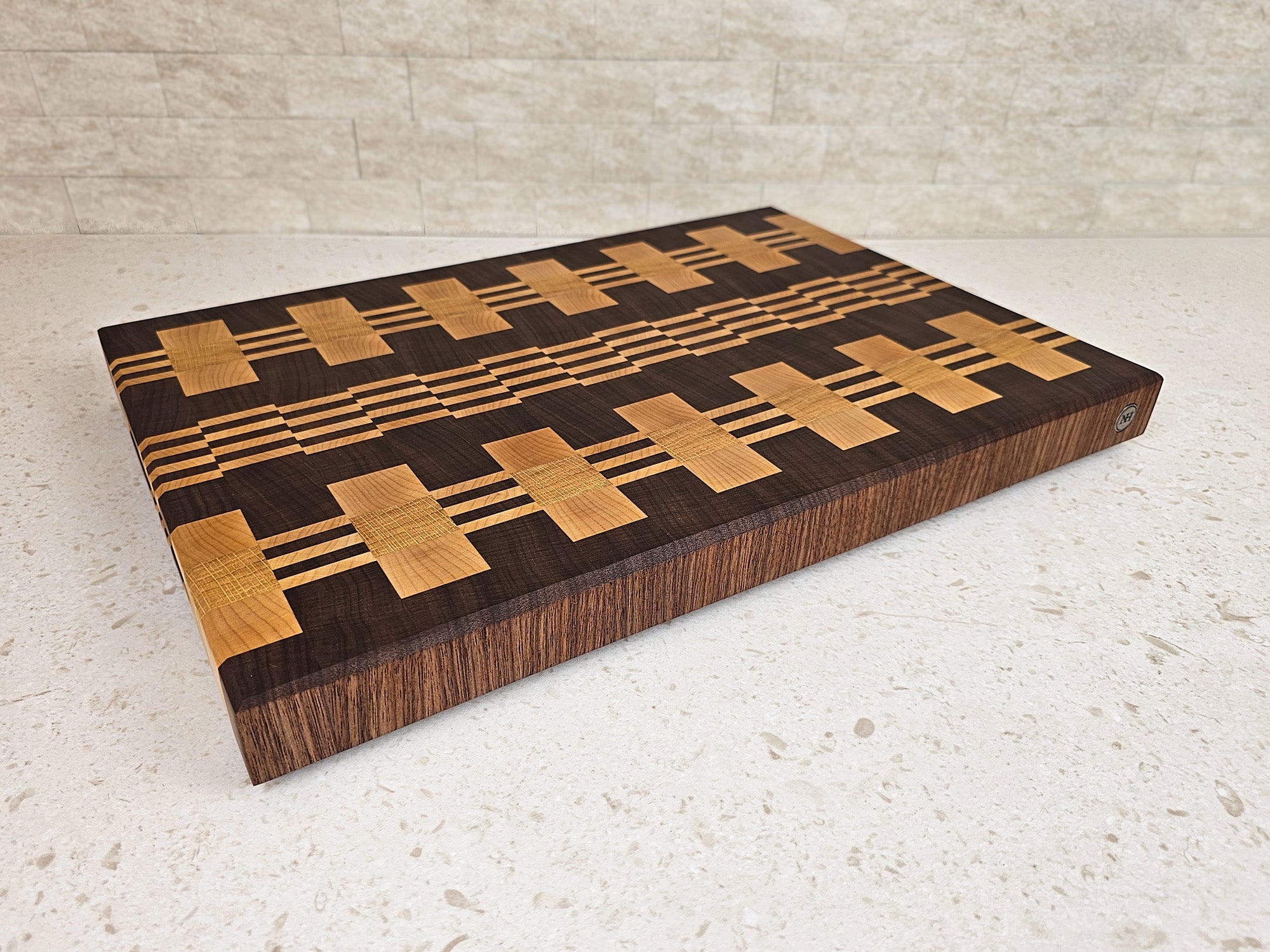 Signature Pattern Board | Walnut, Maple & Oak | Medium
