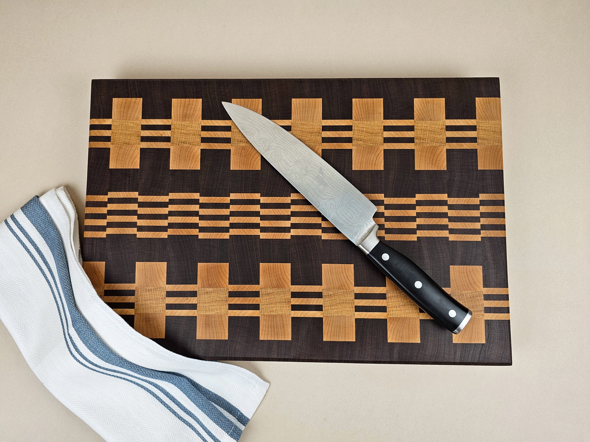 Signature Pattern Board | Walnut, Maple & Oak | Medium