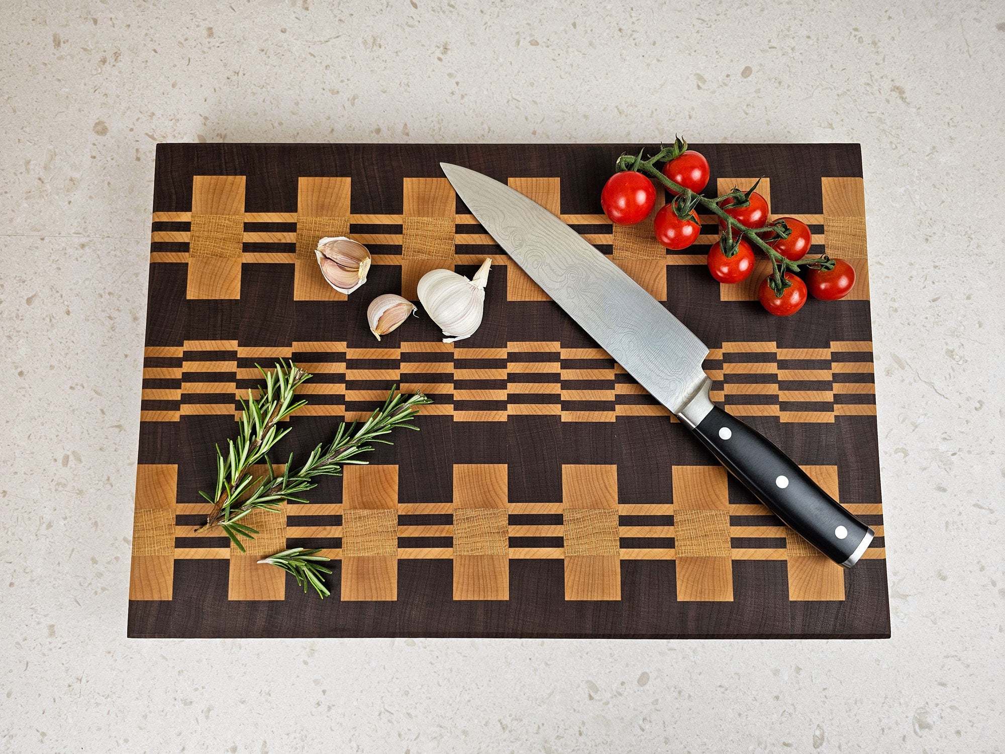 Signature Pattern Board | Walnut, Maple & Oak | Medium