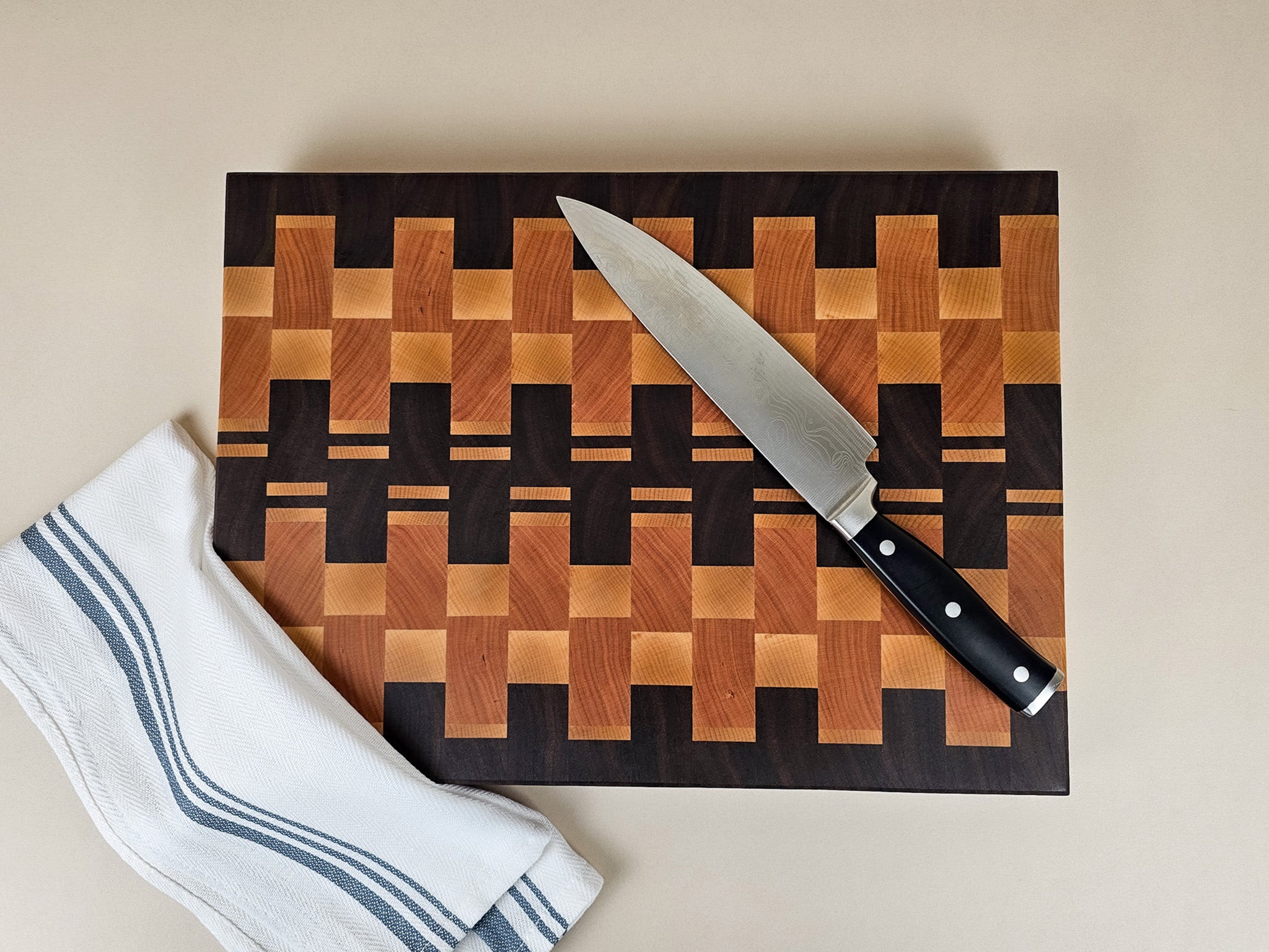 Signature Woven Board | Walnut, Cherry & Maple | Medium