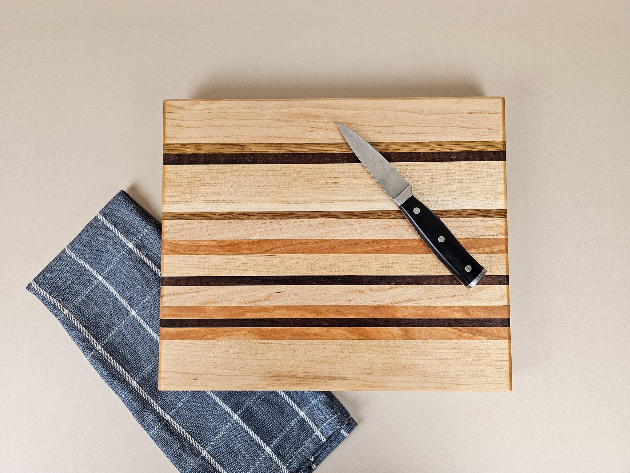 Artisan Stripe Cutting Board | Maple, Cherry, Oak & Walnut