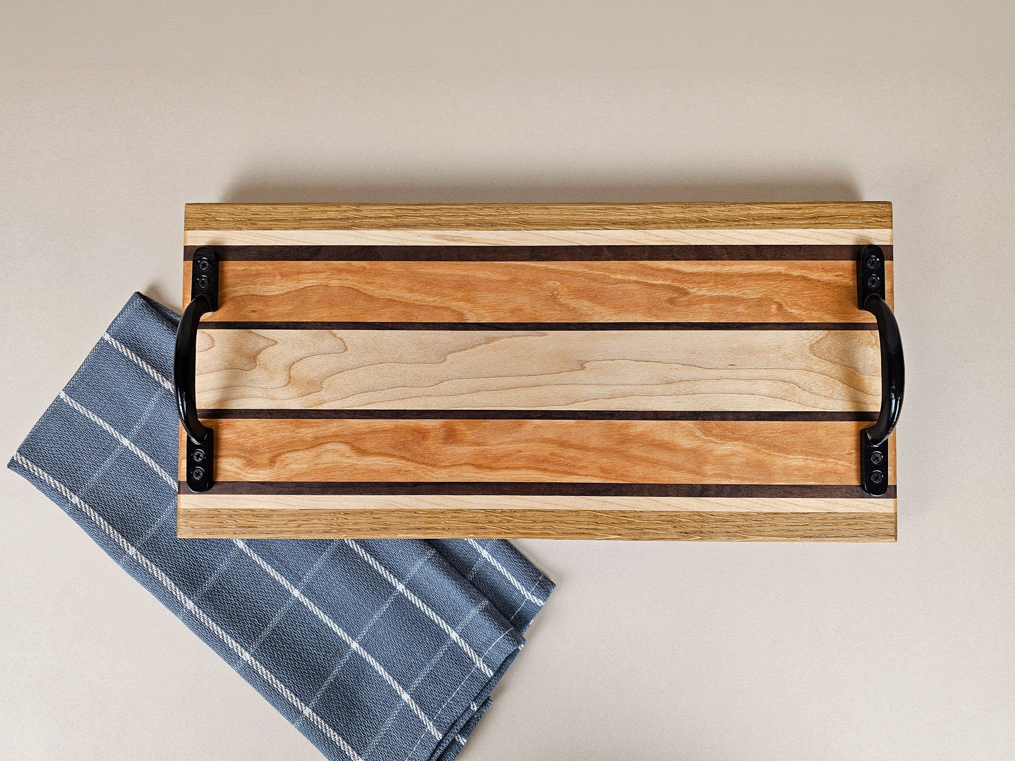 Artisan Stripe Serving Board | Maple, Cherry, Oak & Walnut