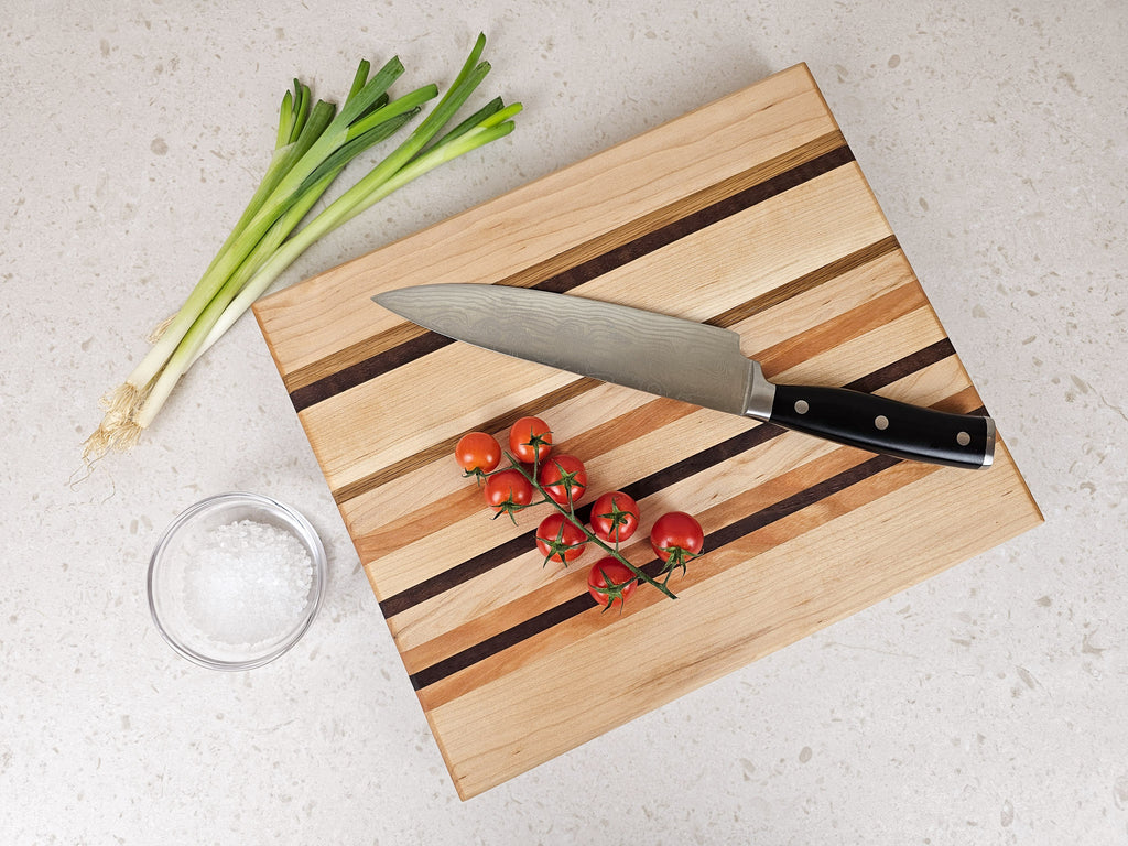 Artisan Stripe Cutting Board | Maple, Cherry, Oak & Walnut