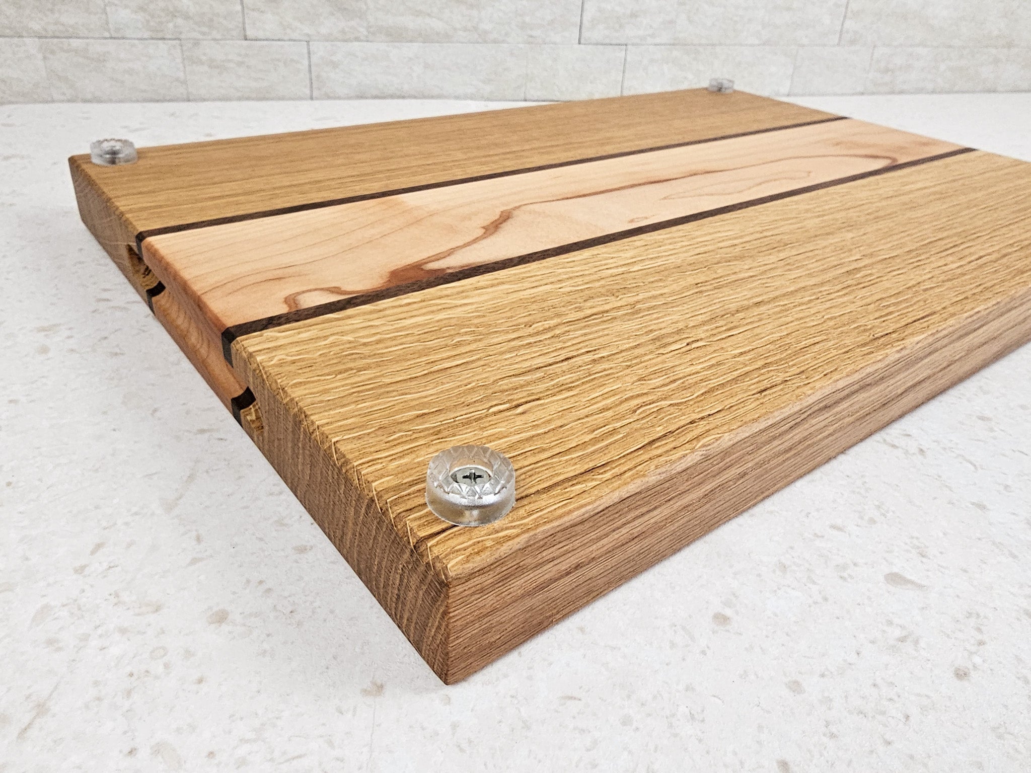 Classic Stripe Cutting Board | Oak, Maple & Walnut | Medium