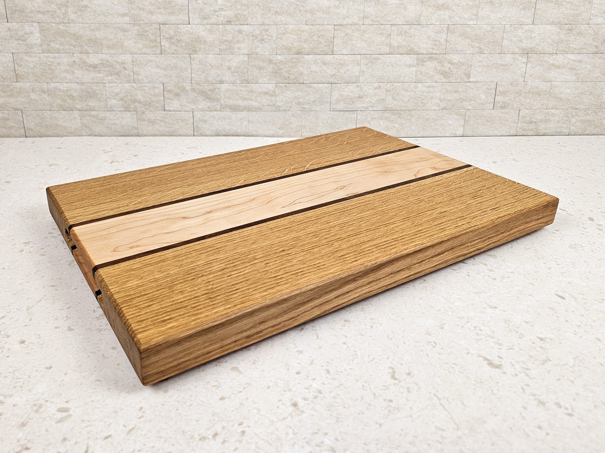 Classic Stripe Cutting Board | Oak, Maple & Walnut | Medium