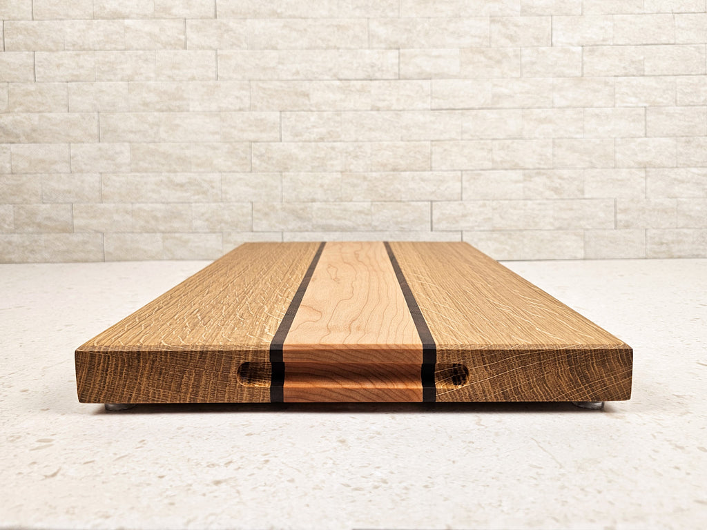 Classic Stripe Cutting Board | Oak, Maple & Walnut | Medium