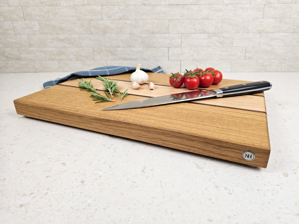 Classic Stripe Cutting Board | Oak, Maple & Walnut | Medium