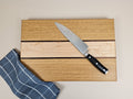 Classic Stripe Cutting Board | Oak, Maple & Walnut | Medium
