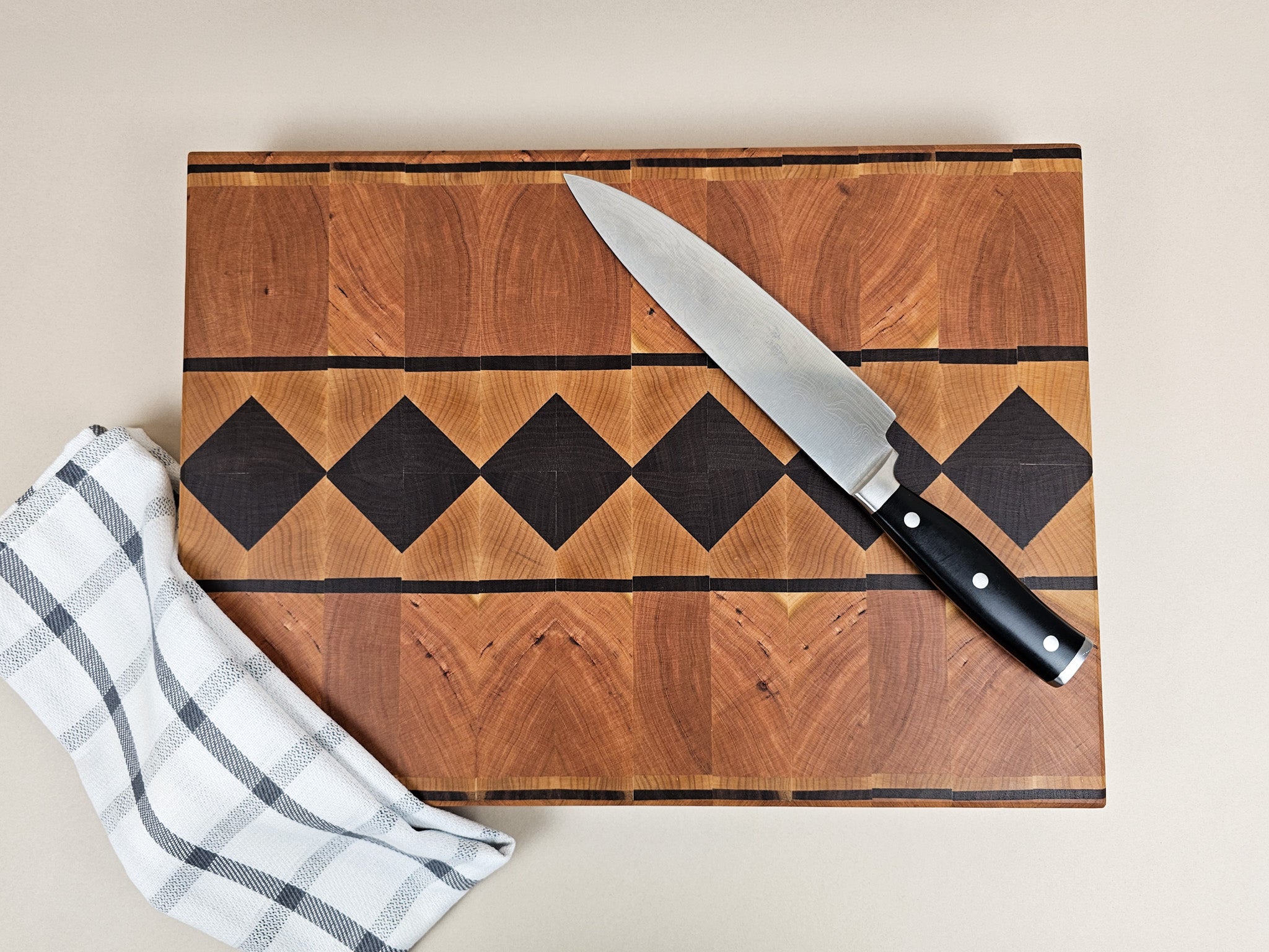 Makers Edition Diamond Board | Cherry, Maple & Walnut | Medium