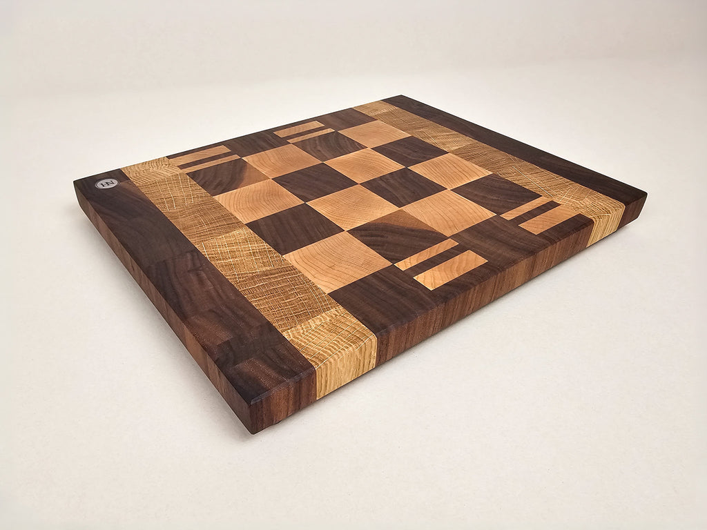Signature Patchwork Board | Walnut, Maple & Oak | Compact