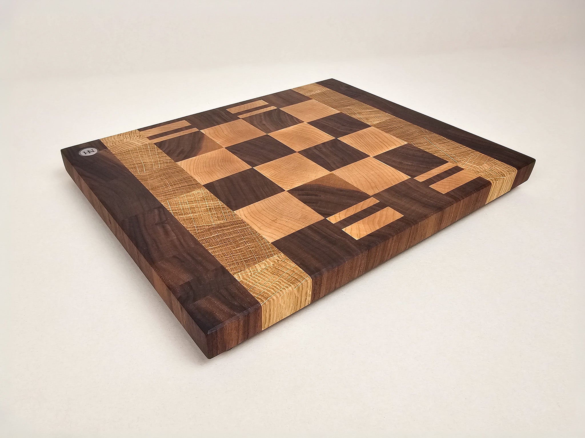 Signature Patchwork Board | Walnut, Maple & Oak | Compact