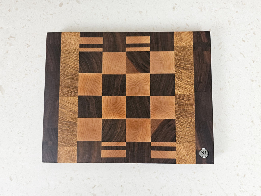 Signature Patchwork Board | Walnut, Maple & Oak | Compact