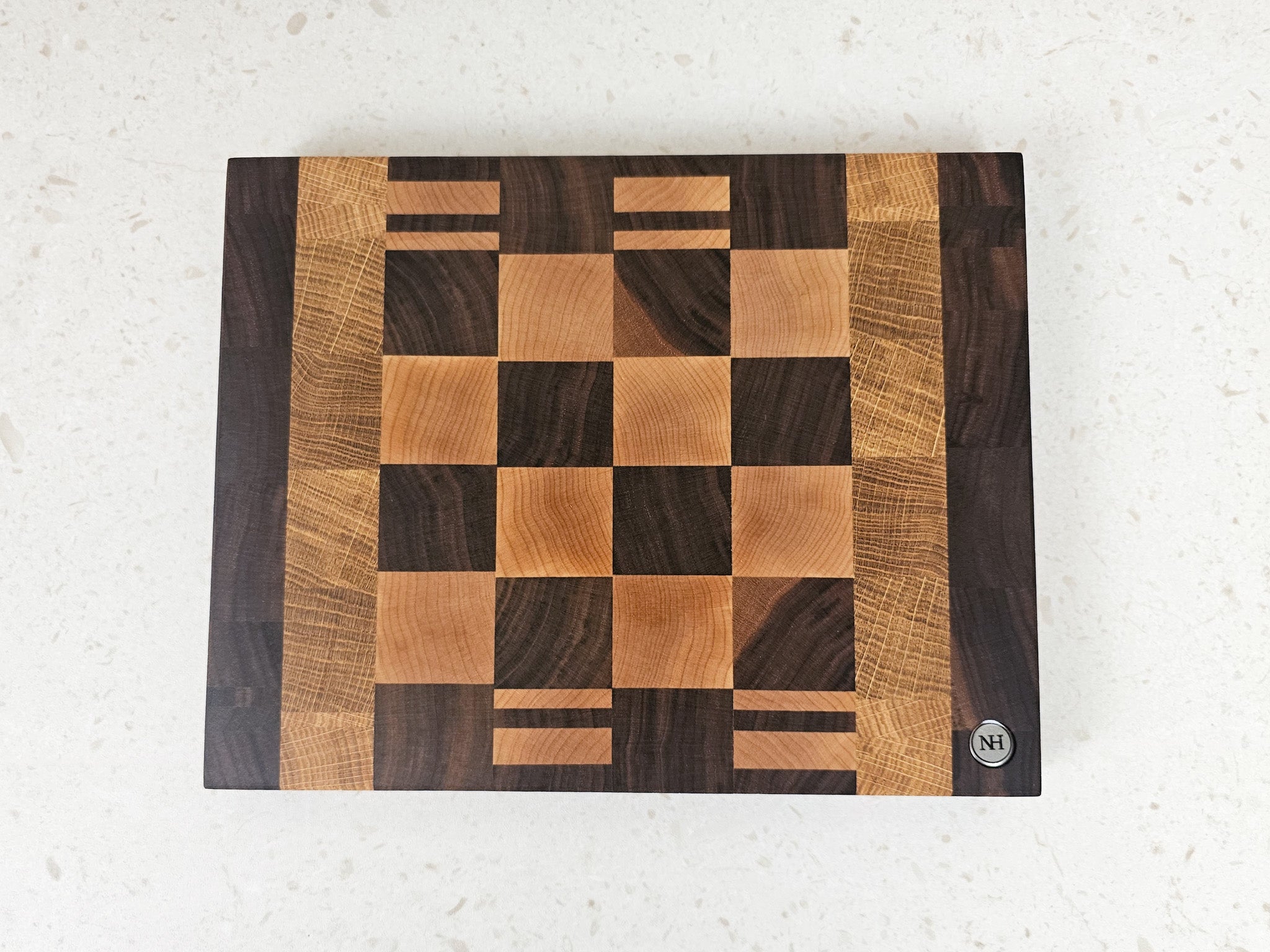 Signature Patchwork Board | Walnut, Maple & Oak | Compact