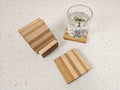 Almost Perfect Stripe Coaster Set | Maple, Oak, Cherry