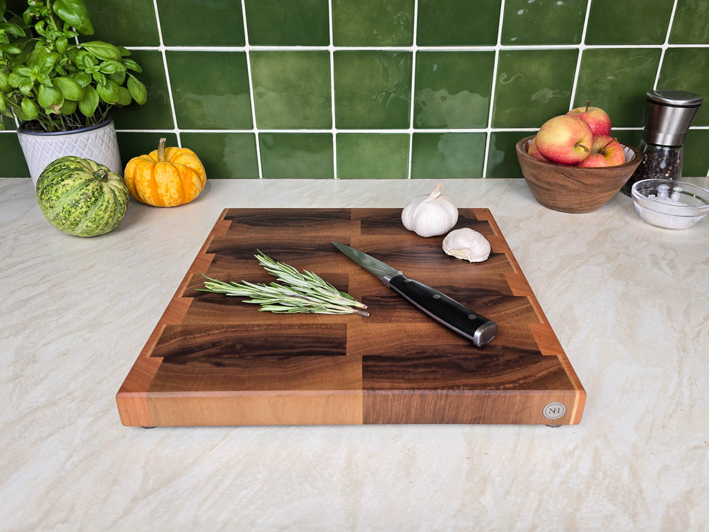 Square End-Grain | Walnut, Cherry & Maple | Everyday Board