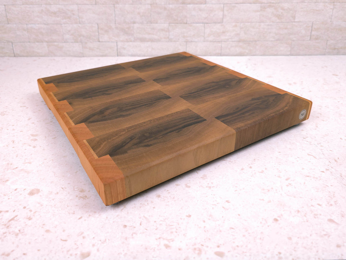 Square End-Grain | Walnut, Cherry & Maple | Everyday Board