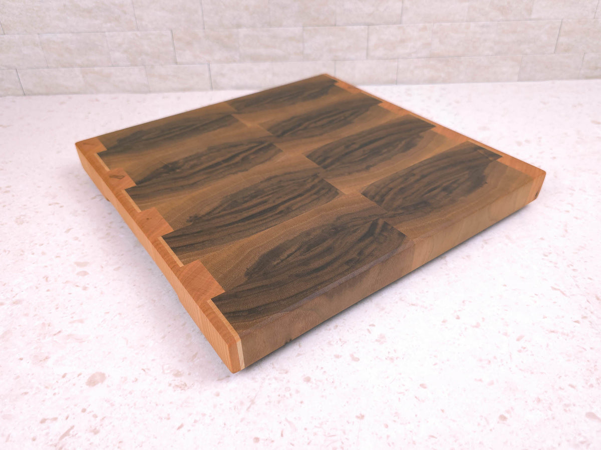 Square End-Grain | Walnut, Cherry & Maple | Everyday Board