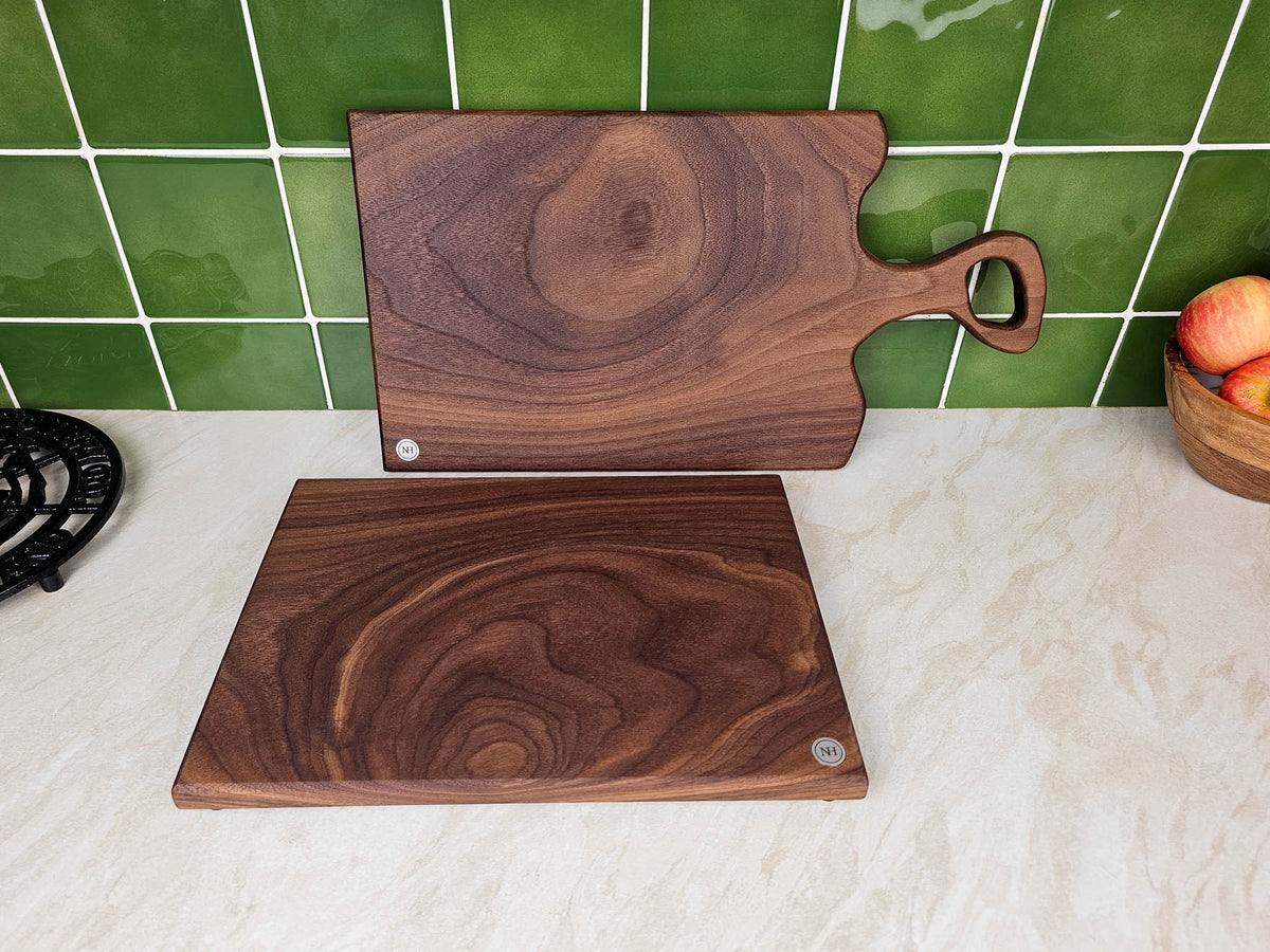 Charcuterie & Cheese Sharing Set | Two Walnut Serving Boards