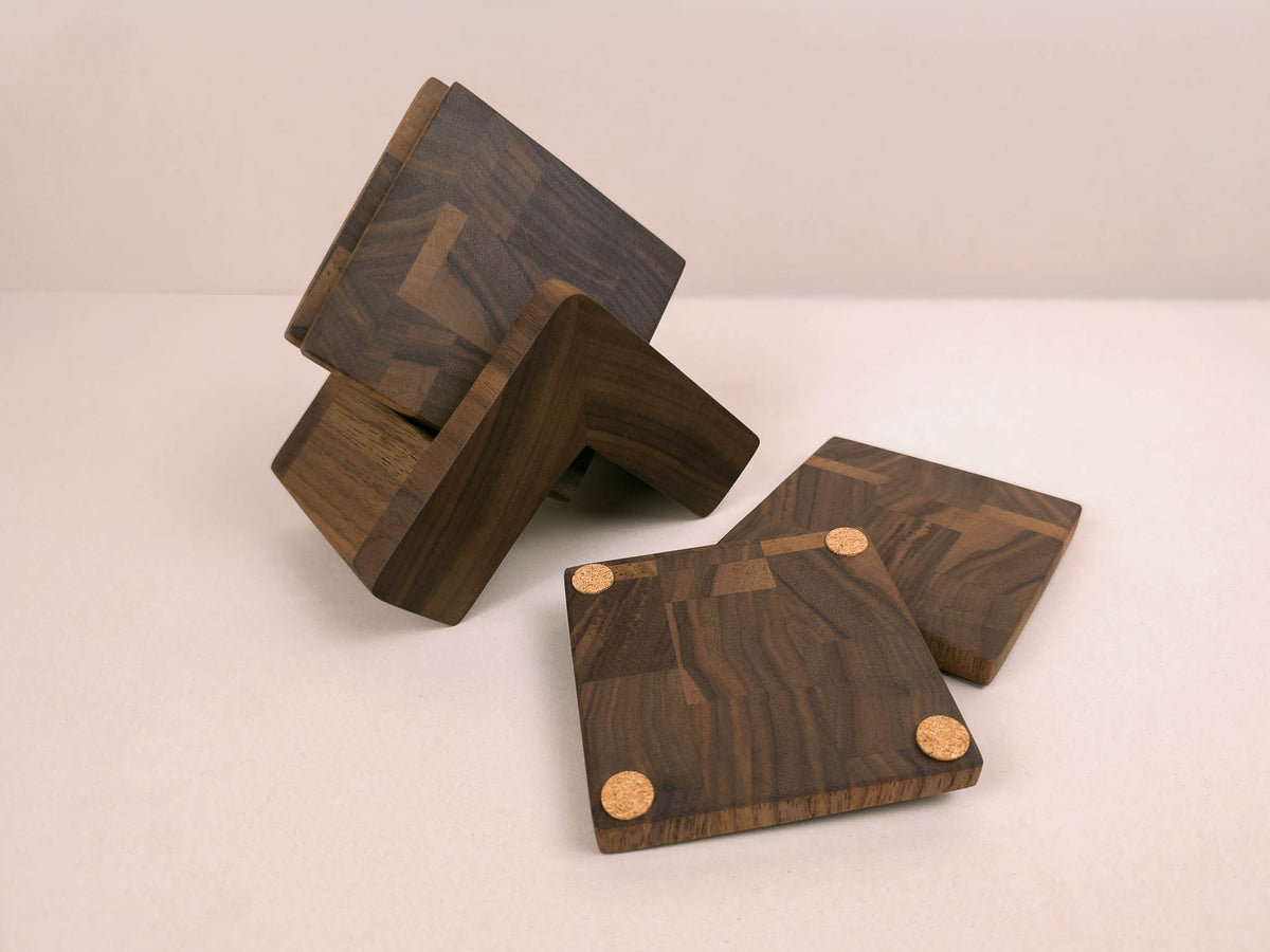 Signature Coaster Set | Walnut