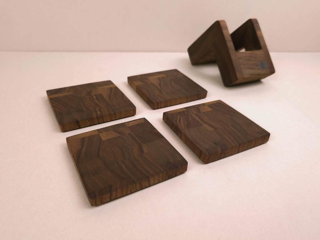 Signature Coaster Set | Walnut