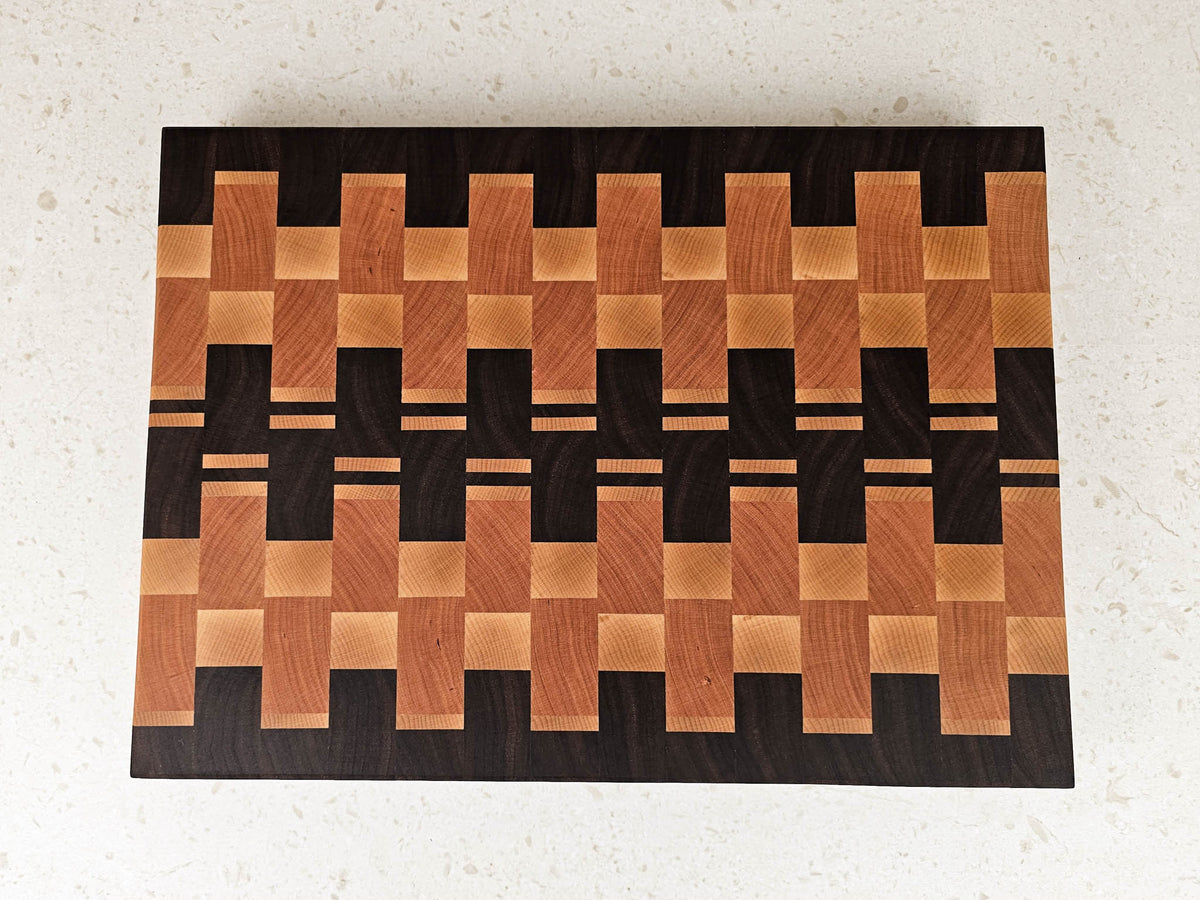 Signature Woven | Walnut, Cherry & Maple | Large Board